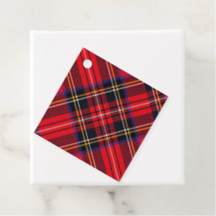 Royal Stewart tartan röd svart pläd Gåvor Etiketter