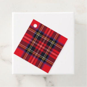 Royal Stewart tartan röd svart pläd Gåvor Etiketter