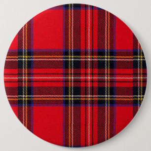 Royal Stewart tartan röd svart pläd Knapp