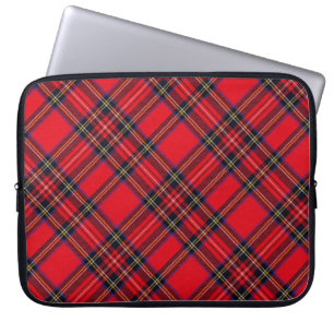 Royal Stewart tartan röd svart pläd Laptop Fodral