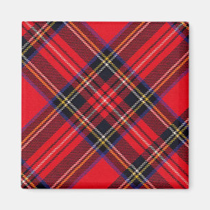 Royal Stewart tartan röd svart pläd Magnet