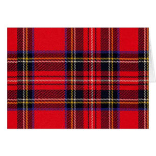 Royal Stewart tartan röd svart pläd OBS Kort