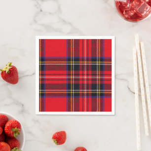 Royal Stewart tartan röd svart pläd Pappersservett