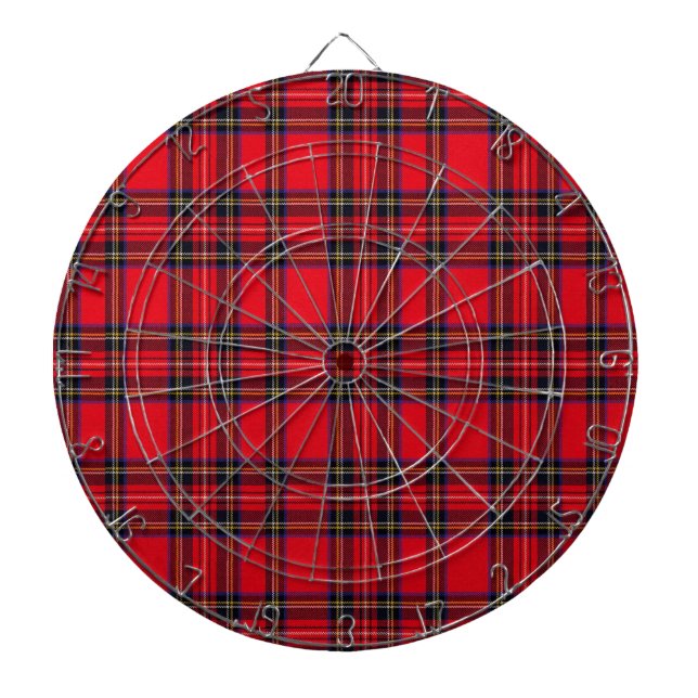 Royal Stewart tartan röd svart pläd Piltavla (Framsidan)