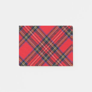 Royal Stewart tartan röd svart pläd Post-it Block