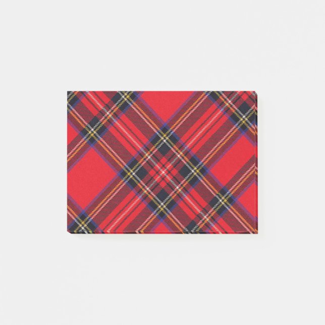 Royal Stewart tartan röd svart pläd Post-it Block (Framsida)