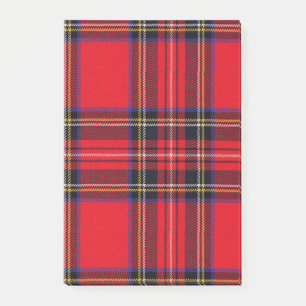 Royal Stewart tartan röd svart pläd Post-it Block