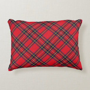 Royal Stewart tartan röd svart pläd Prydnadskudde