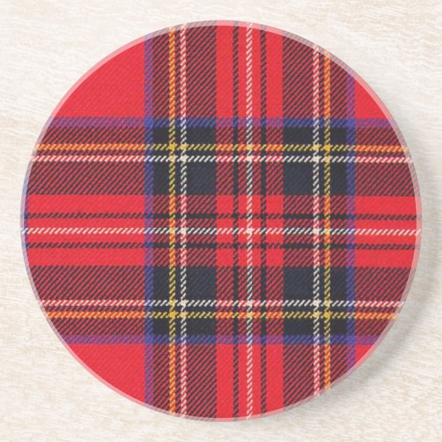 Royal Stewart tartan röd svart pläd Underlägg (Framsidan)