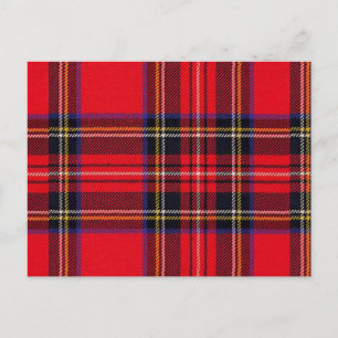 Royal Stewart tartan röd svart pläd Vykort