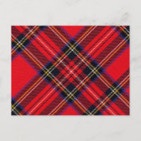 Royal Stewart tartan röd svart pläd