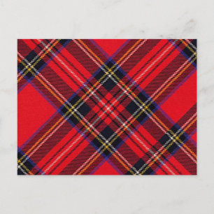 Royal Stewart tartan röd svart pläd Vykort