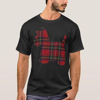Royal Stewart Tartan Scottie Hund T Shirt