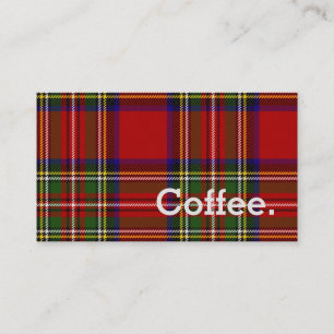 Royal Stewart Tartan Simple Coffee Slå Card Lojalitetskort