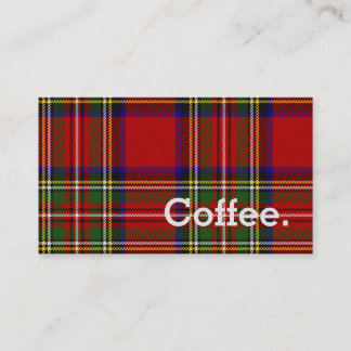 Royal Stewart Tartan Simple Coffee Slå Card Lojalitetskort