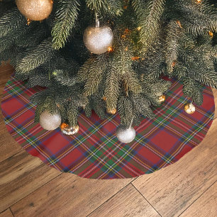 Royal Stewart Tartan Traditional Play Julgransmatta Borstad Polyester