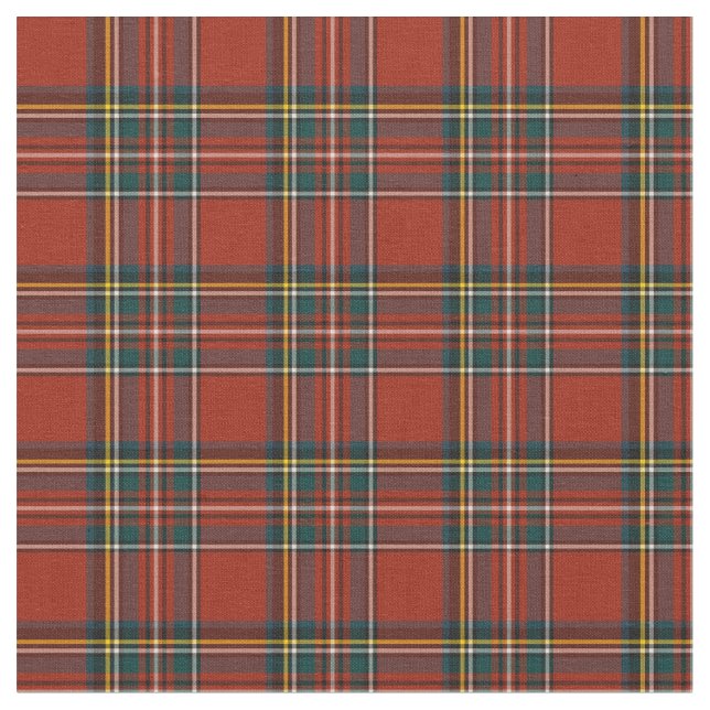 Royal Stewart Tartan Tyg (Närbild)