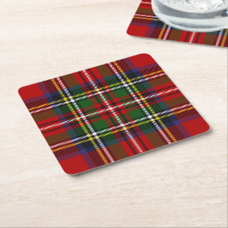 Royal Stewart Tartan Underlägg Papper Kvadrat