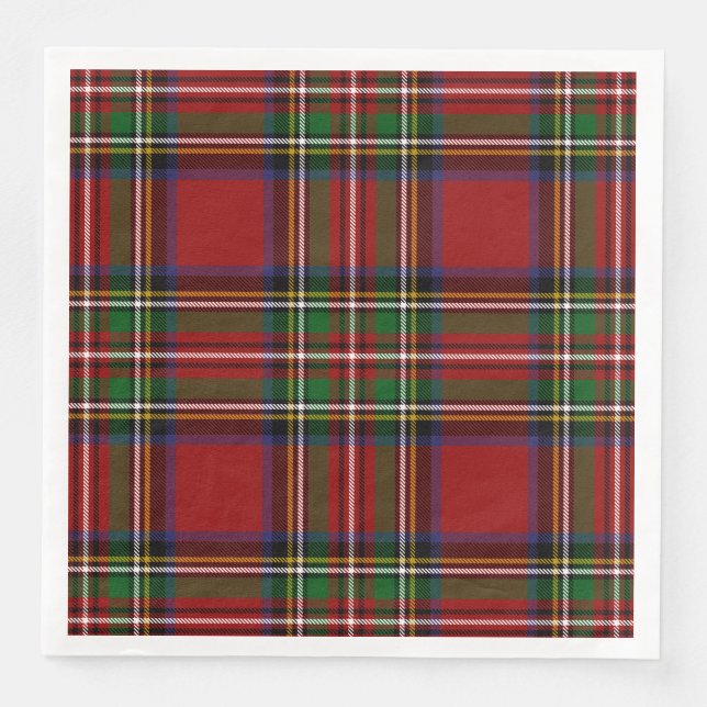 Royal Stewart White Standard Dinner Napkins Pappersservett (Framsida)