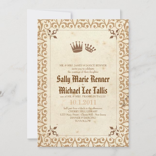 Royal Storybook Fairytale-inbjudan Inbjudningar (Framsida)