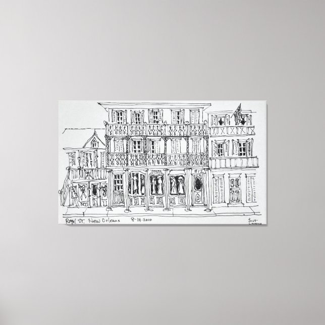 Royal Street, Franska kvarteret | New Orleans Canvastryck (Framsida)