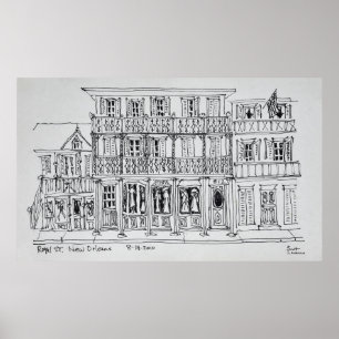 Royal Street, Franska kvarteret New Orleans Poster