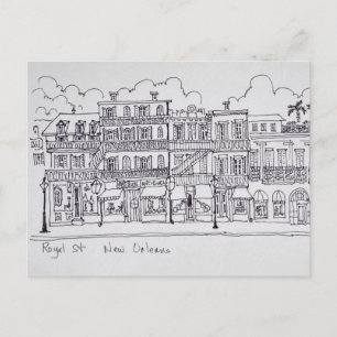 Royal Street New Orleans, Louisiana Vykort