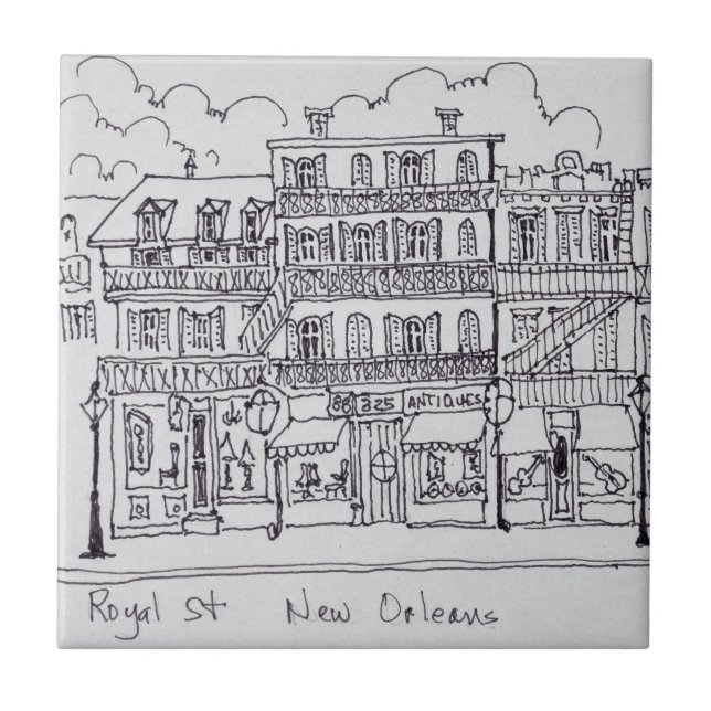 Royal Street| Nya Orleans, Louisiana Kakelplatta (Framsidan)