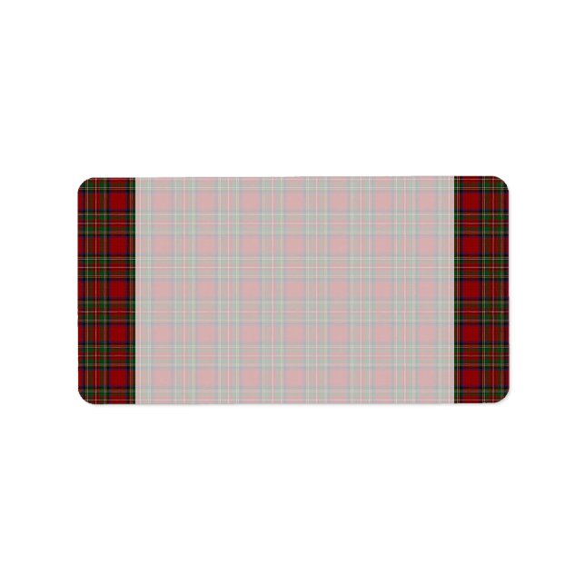 Royal Stuart Tartan Blank-adressetikett Adressetikett (Framsidan)