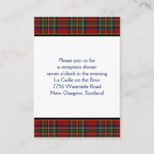 Royal Stuart Tartan-bröllopskort Tilläggskort