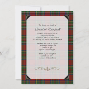 Royal Stuart Tartan Pension Party-inbjudan Inbjudningar
