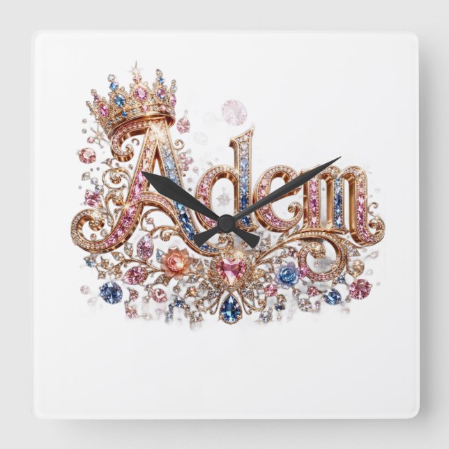 Royal Style Adam Design Fyrkantig Klocka (Framsida)
