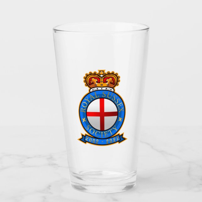 Royal Sussex Society Glass med Logotyp Glaskopp (Framsida)
