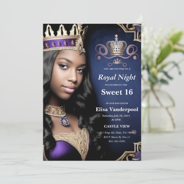 Royal Sweet 16-inbjudan Inbjudningar (Stående Fram)