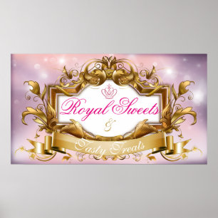 Royal Sweets Rosa & Guld Elegant Poster