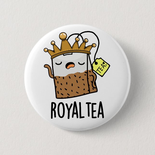 Royal-tea Funny Tea Pun Knapp (Framsida)