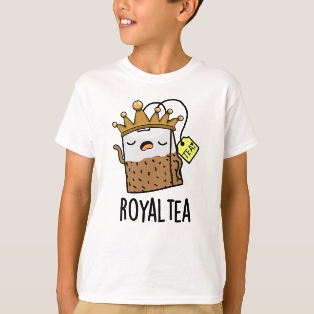 Royal-tea Funny Tea Pun T Shirt (Framsida)