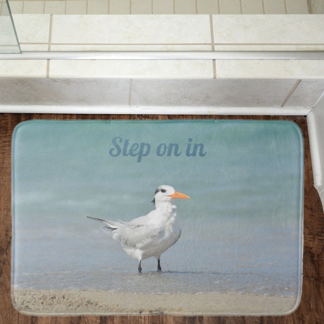 Royal Tern på Beach-Anpassadet Kust Badrumsmatta (Skapare uppladdad)
