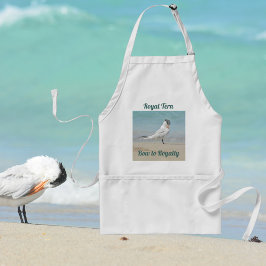 Royal Tern Seabird Bow till Royalty Beach Förkläde