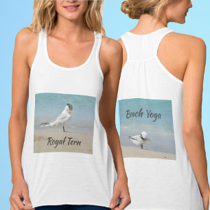 Royal Terns Beach Yoga Linne Med Racerback
