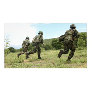 Royal Thai Marines rusar framåt för att säkra Fototryck