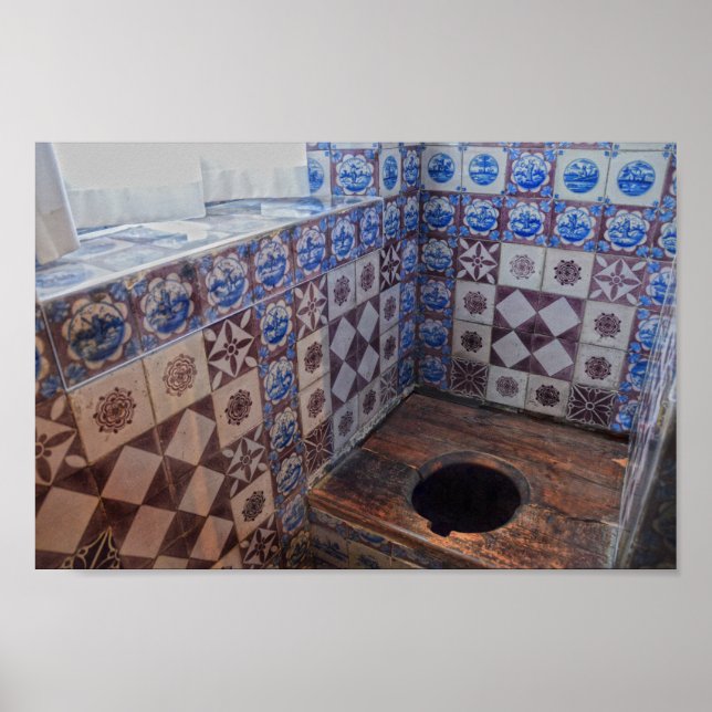 Royal Toilet, Rosenborg Castle, Köpenhamn Danmark Poster (Framsidan)