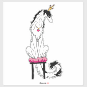 Royal Tri Borzoi Die cut Vinyl Sticker Klistermärken