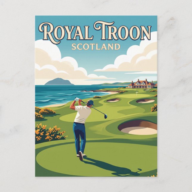 Royal Troon Skottland Vykort (Framsida)