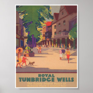 Royal Tunbridge Wells England Vintage resor Poster