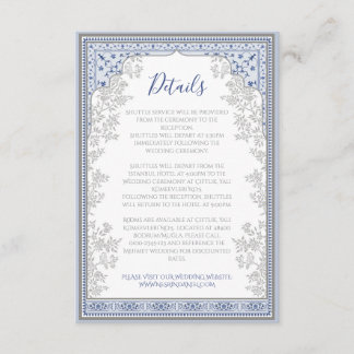 Royal Turkish Wedding Enclosure Card Tilläggskort