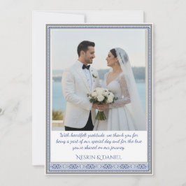 Royal Turkish Wedding Thank You Card Tack Kort