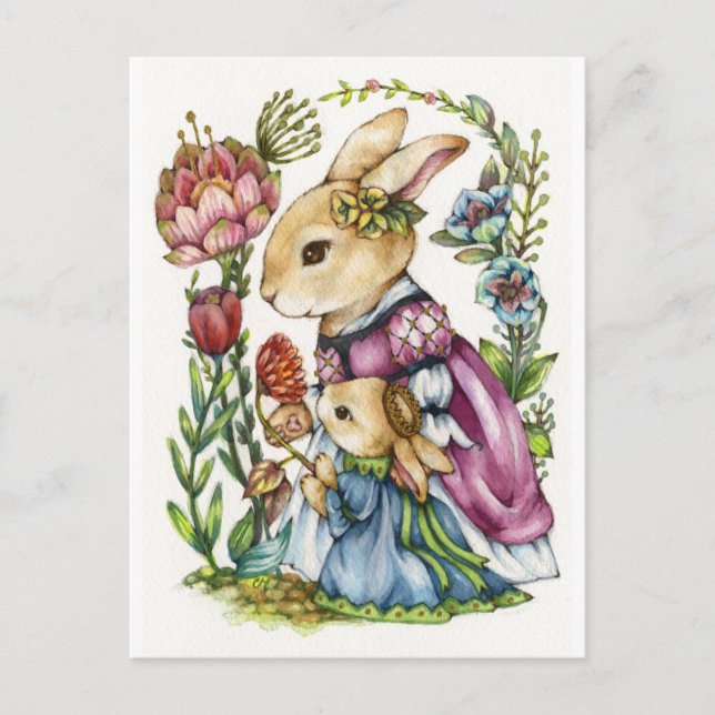 Royal Tutor - Princess Rabbit Art Postcard Vykort (Framsida)