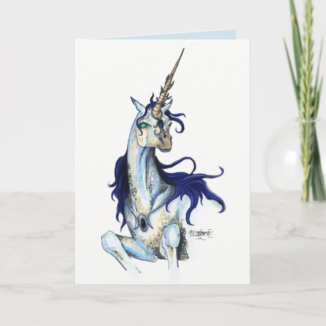 Royal Unicorn Birthday Card Kort (Framsida)