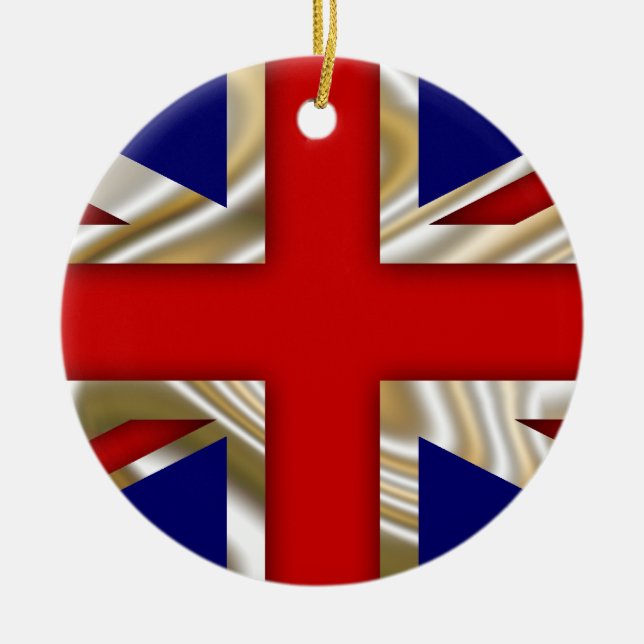 Royal Union Flagga - Underbara Storbritannien Julgransprydnad Keramik (Framsidan)